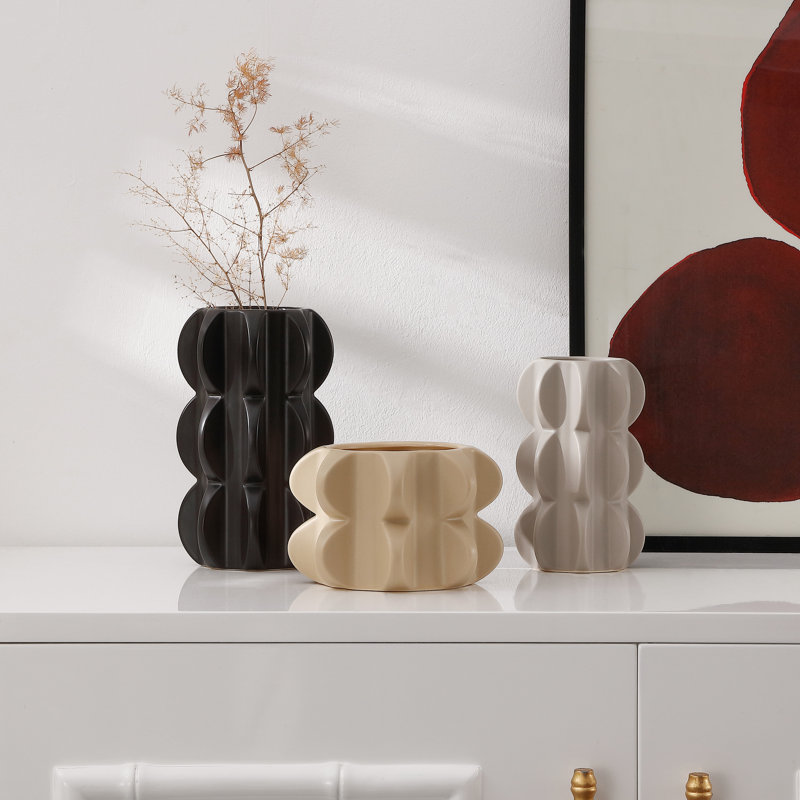 Ensemble de 3 vases en céramique Felix