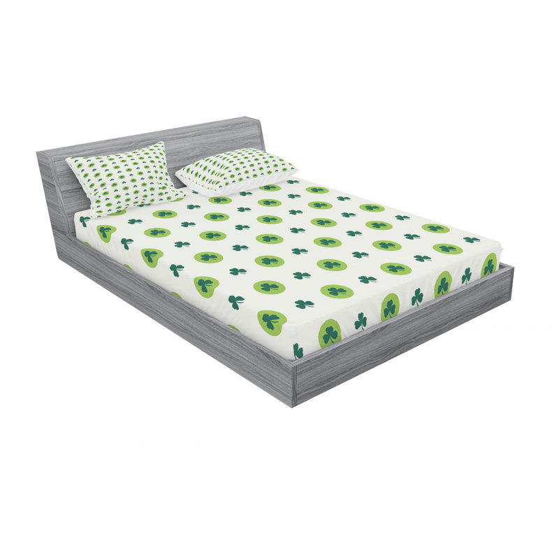 Ensemble de draps rétro à pois Cheerful Desing, Ensemble de draps pour lit double avec un drap-hou