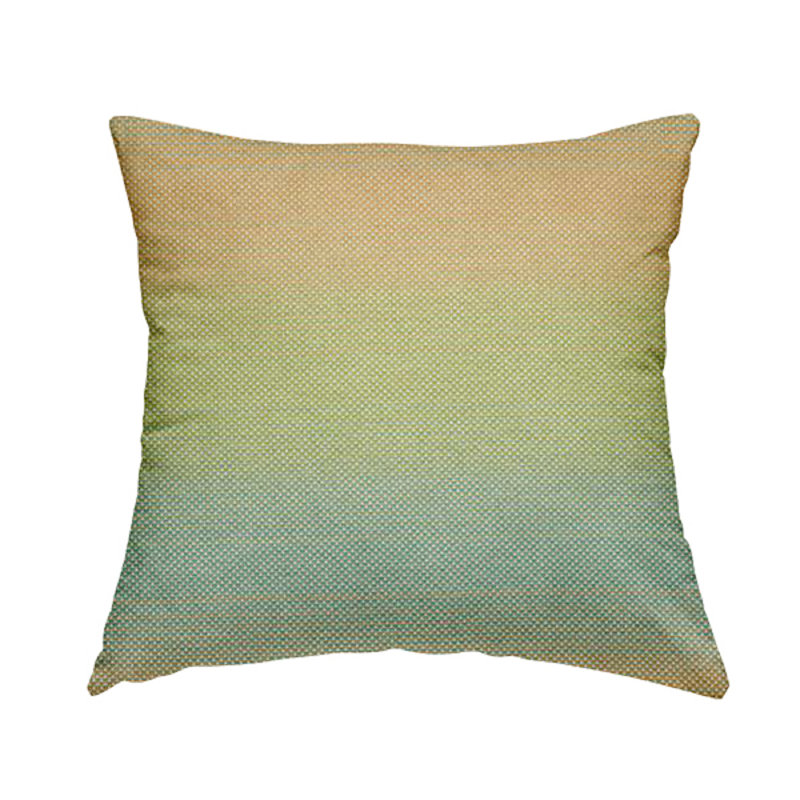 Deronna Ombre Square Cushion, 28cm H x 28cm W x 5cm D, Orange/Blue/Green