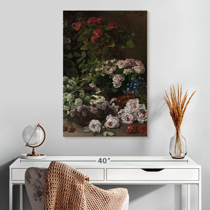 Harnek fleurs printanières 1864, H 30 po x l 20 po