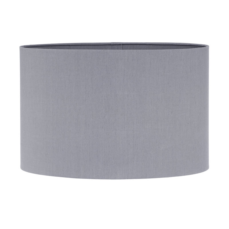 24cm H Cotton Oval Lamp Shade ( Uno ), Steel Grey