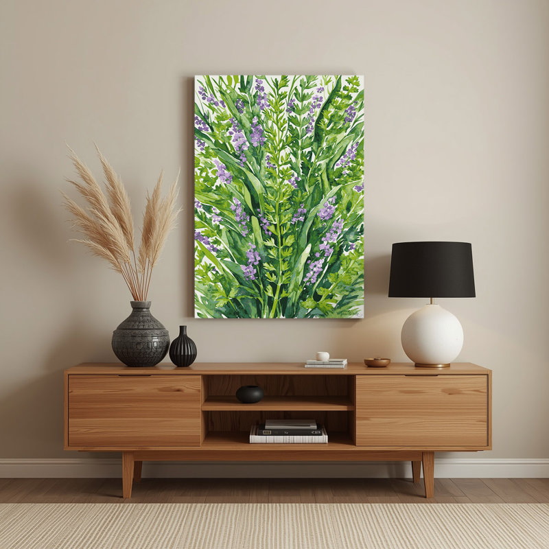 Aquarelle botanique, art mural vert en métal 70, H 30 po x l 20 po