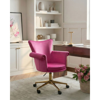 17 Stories Velvet Office Chair
