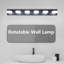 Luminaire de salle de bain moderne à miroir noir à 6 lumières DEL pour salles de bain et tables de maquillage