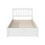 Lit plateforme en bois massif avec pieds de lit et tiroirs de rangement Mission-126306324-126306323