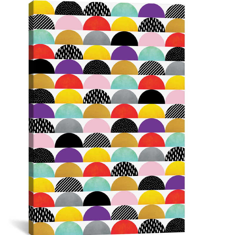 « my favorite bonbon », impression sur toile tendue multicolore, H 60 po x l 40po x P 1,5 po, Toile avec cadre noir