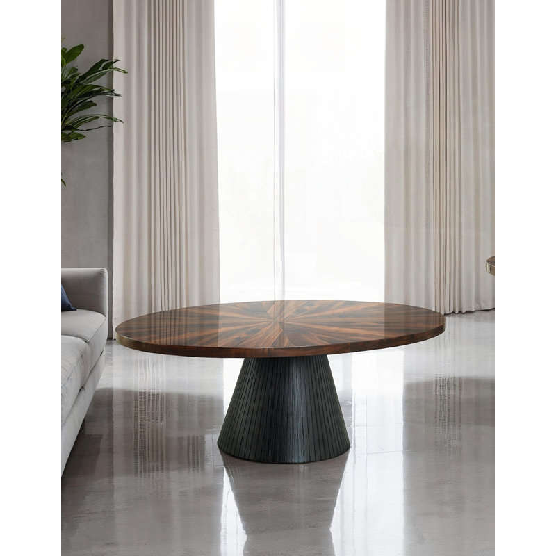 Table basse ovale de style contemporain