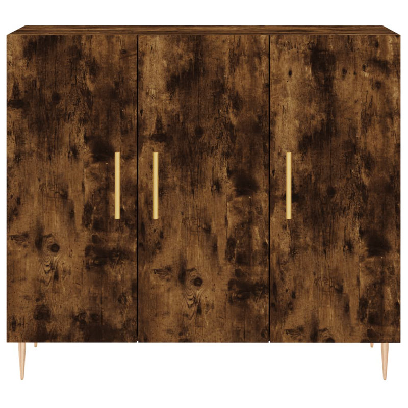 Birgit Iron 3 - Door Standard Accent Cabinet, Smoked Oak