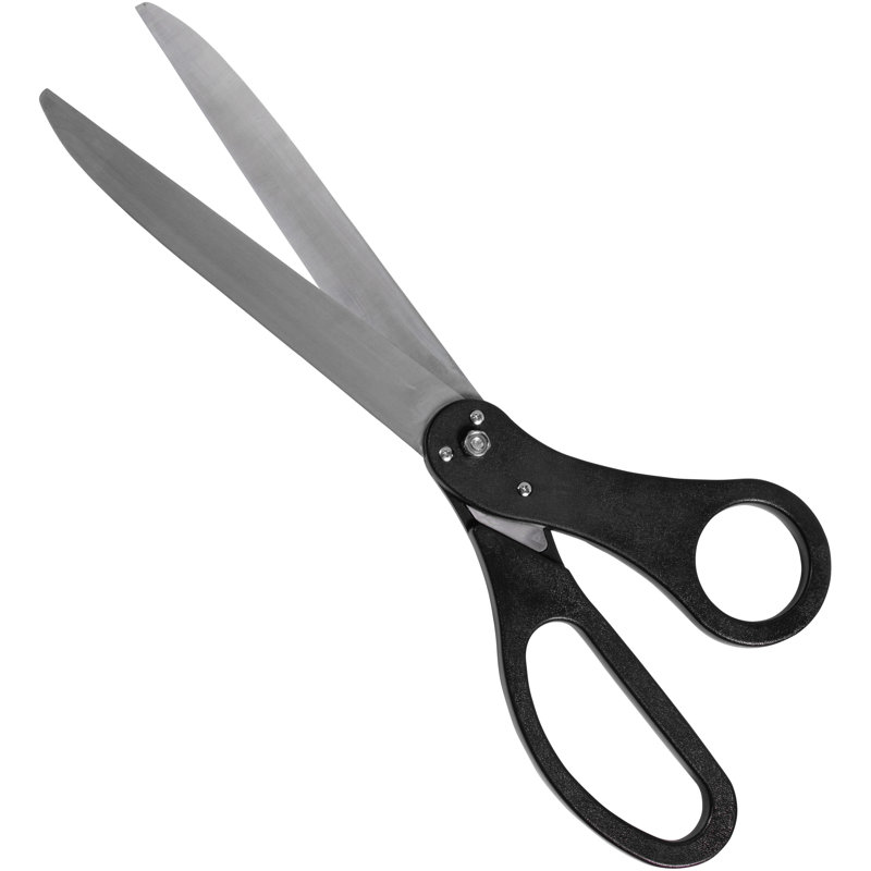 Ciseaux de coupe de ruban 25 po par Allures & Illusions, Noir