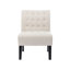 Chaise d'appoint de 2 personnes - siège en tissu beige avec design classique et fabrication stable en bois pour les chaises de patio