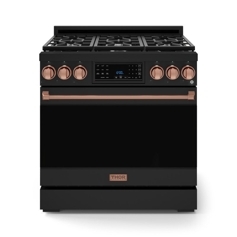 Cuisinière professionnelle au propane liquide de 36 pouces avec panneau tactile inclinable Gordon Ramsay de THOR Kitchen