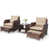 Beige Cushion/Brown Frame