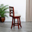 Tabouret pivotant à dossier en X de 30 po de hauteur, siège en tissu-1034565300