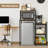 3-Tier Mini Fridge Cabinet With Microwave Stand, Wooden Utility Storage Shelf For Dorm Kitchen, Multifunctional Baker Rack With Ample Storage Space