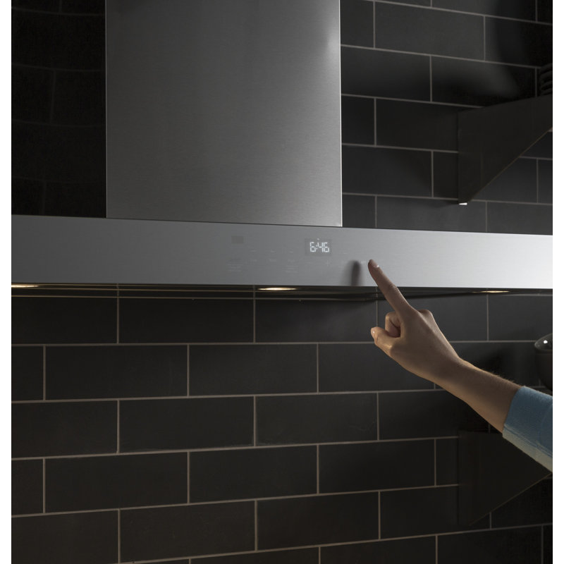 Hotte murale convertible intelligente 36" designer 610 cfm