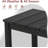 17.72 In. All Weather 2-Tier Rectangular Hips Outdoor Side Table，Black-1865201955