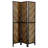 Rustic Tobacco Herringbone Folding Screen