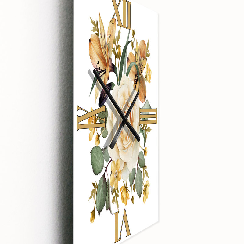 Horloge murale rose, Grand