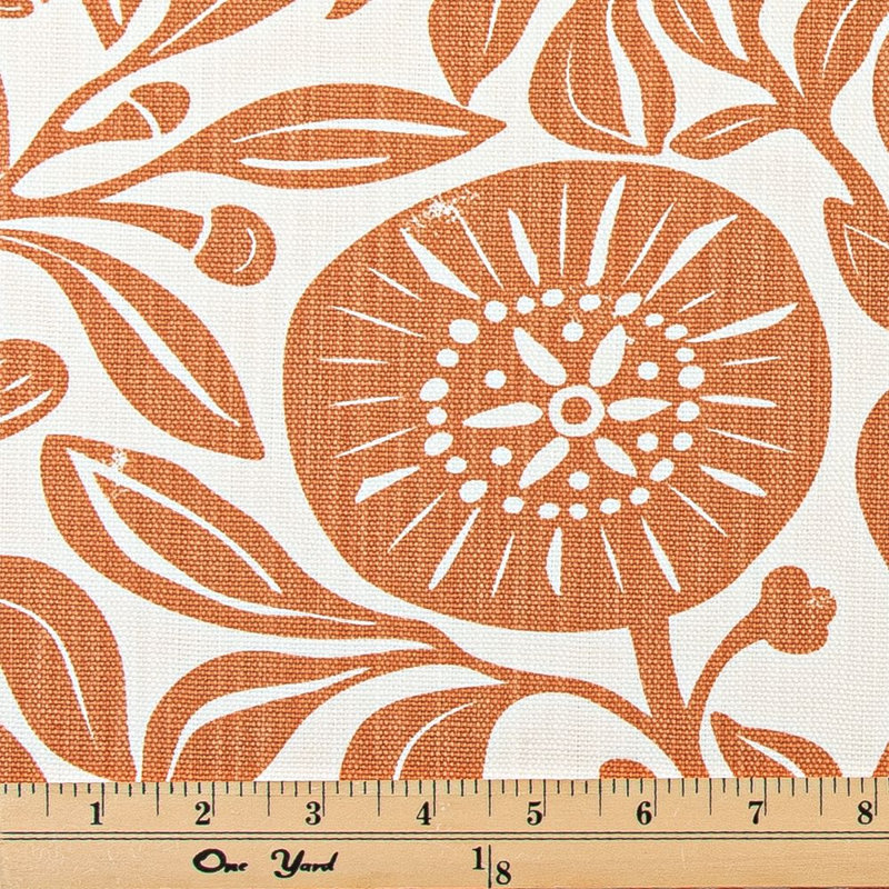Housse de coussin orange et blanche à imprimé géométrique, Carré 21 po