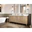 Teck d'Atlanta 84 po X P 22 po D Meuble-lavabo double en gris clair délavé avec 2 po Quartz Venatino-110330538