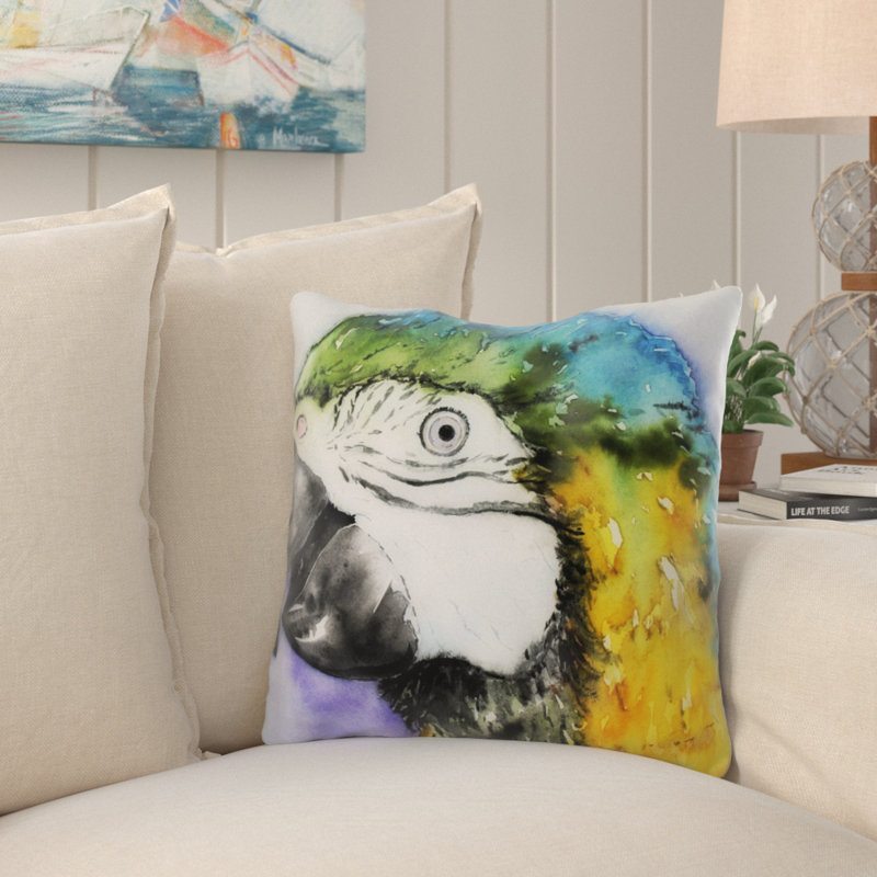 Coussin à jeté ara Raina, Microsuède, Intérieur