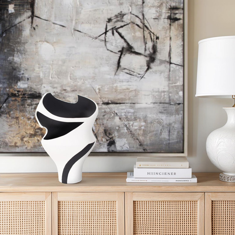 Vase blanc Witta - court