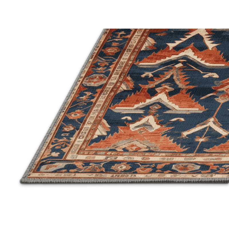 Tapis brun lavable à la machine, Rectangle de 5 pi x 8 pi