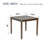 Wooden Dining Square Table, Kitchen Table For Small Space, 4 Person Dining Table, Walnut ONLY THE TABLE-132392755-132392757