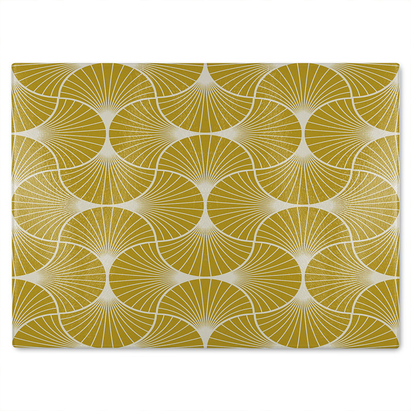 Geometric Shells Glass Chopping Board