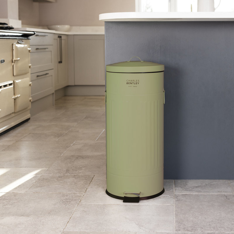 Steel Step On Kitchen Trash Can - 30L