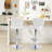 Tufted  Wingback  Modern Adjustable Modern Swivel Height Barstools Counter Stool For Kichen Island  Set Of 2 ,White