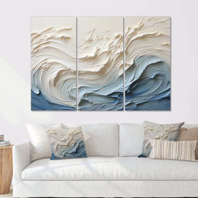 Ensemble d'art mural Clareen - vagues côtières (ensemble de 3)
