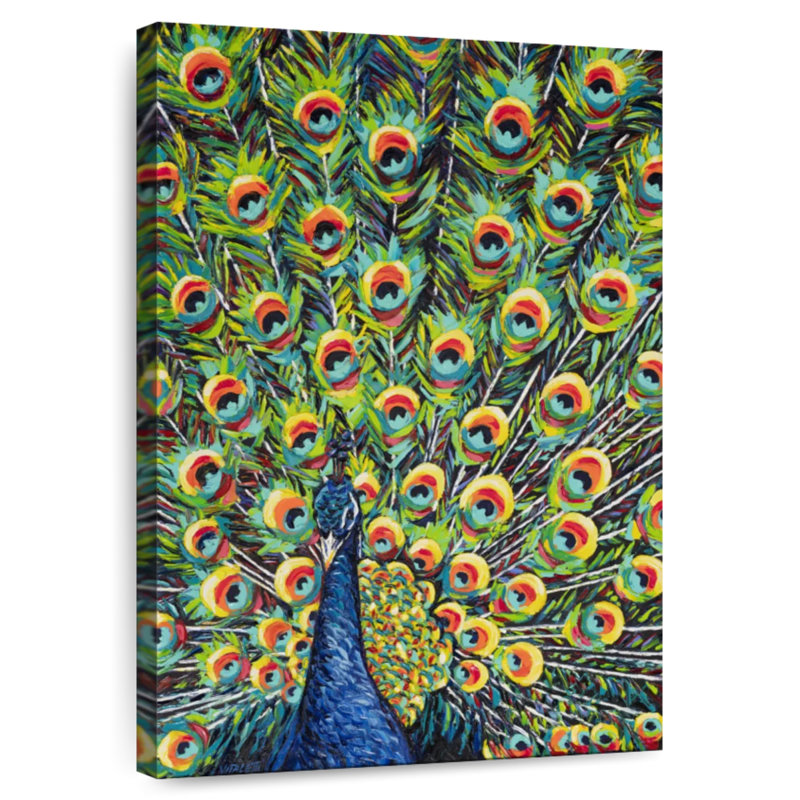 Brampt Lavish Peacock I, 30" H x 20" W