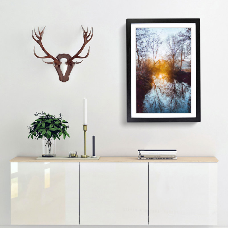 Trees - Picture Frame Painting Print, 87cm H x 62cm W x 2cm D, Black Framed