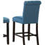Chaises à hauteur de comptoir (de 2), bleu avec dossier rembourré et pieds foncés, 2 tabourets, couleur siège-116841659