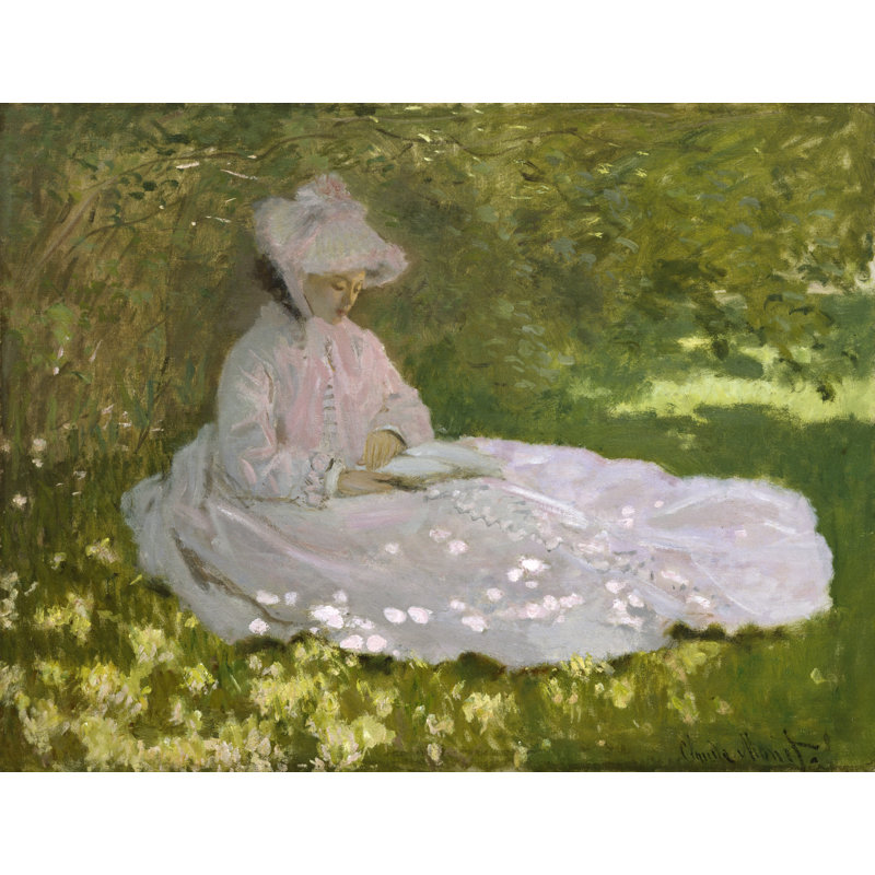 Springtime by Claude Monet - Wrapped Canvas Print, 31cm H x 41cm W