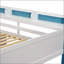 Lit mezzanine double avec tablettes de rangement intégrées