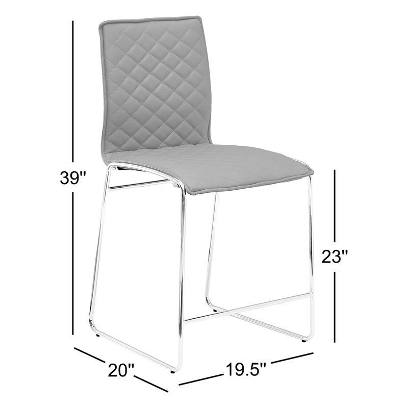 Pares 23" Counter Stool, Gray
