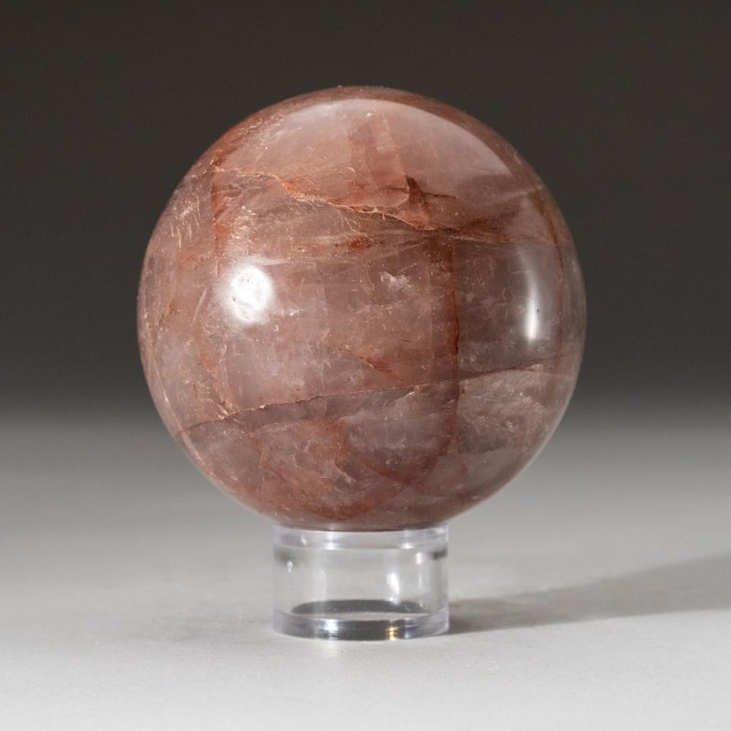 Polished Strawberry Quartz Freeform from Madagascar (2.6 lbs), 3" H x 3" W x 3" D