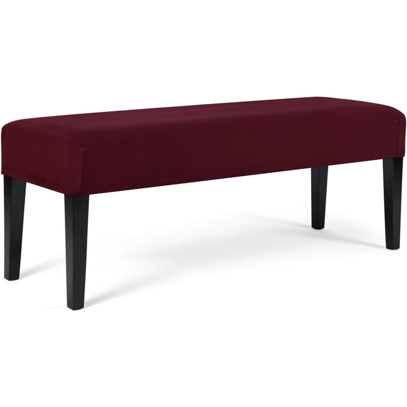 Dining Room Bench Covers Stretch Spandex Upholstered Bench Seat Cushion Slipcovers For Kitchen Dining Bench Seat Protector (Large)