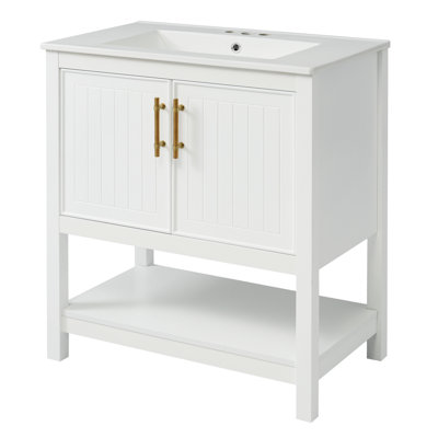 Meuble-lavabo de 30 pouces avec lavabo en céramique