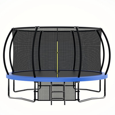 Creationstry 14' Round Backyard Trampoline with Safety Enclosure