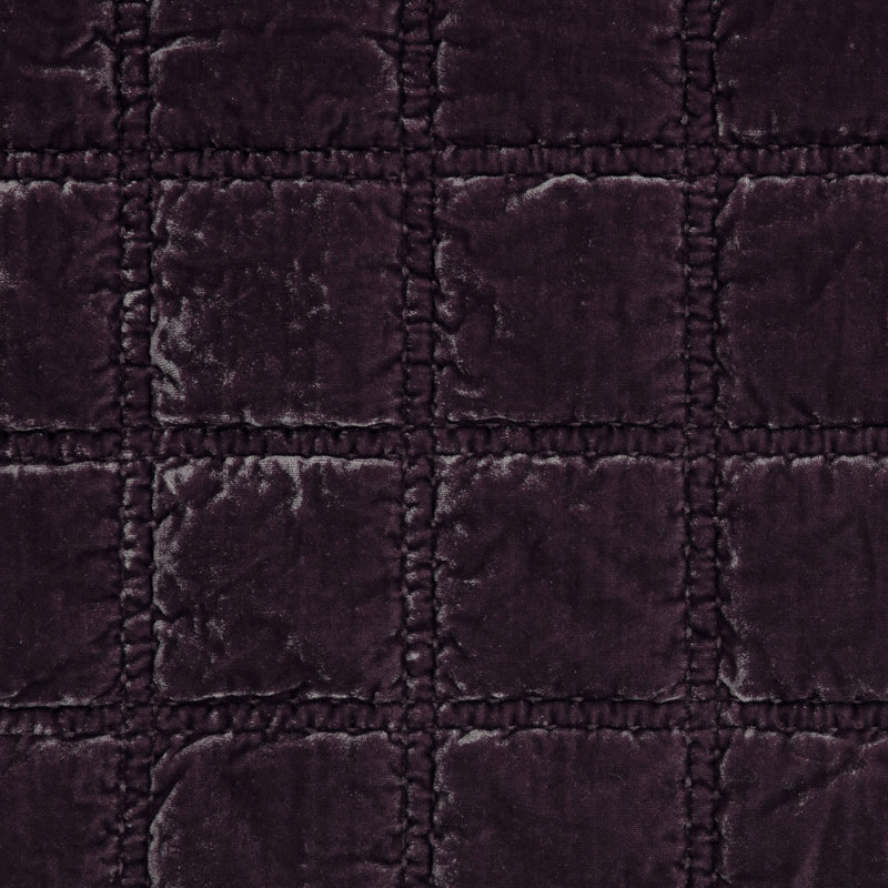 Jeté en velours de soie synthétique Stella, Dark Violet