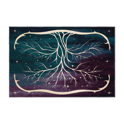 Celestial Bloom Indoor And Outdoor Area Rug