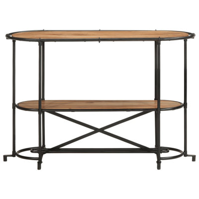 4-3 110cm Solid Wood Top Console Table
