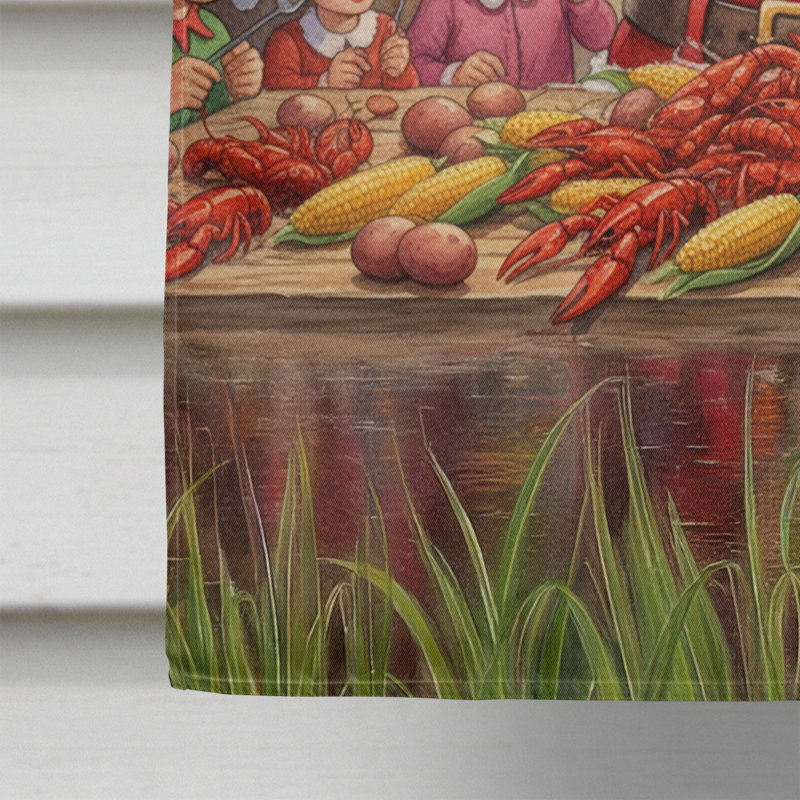 Drapeau de la maison de Noël Cajun, House Size, Cajun Santa Crawfish Boil