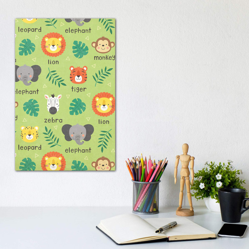 «Wild About Baby II» par Gail Veillette - impression d'art graphique, Toile tendue, Pas de tapis