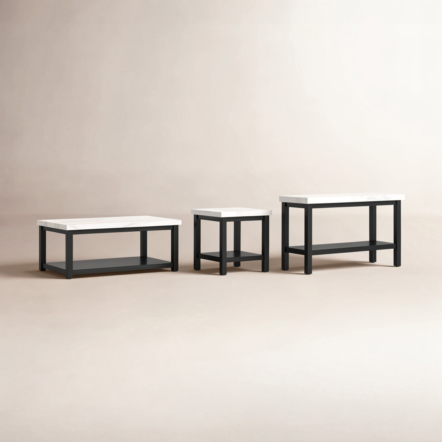 Benniton 3-Piece Living Room Table Set