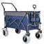 Chariot pliant multifonctionnel à poussoir avec poignée rotative et auvent, pneus de plage de 9 po x 4 po pour le camping et la plage, capacité de charge de 480 lb, grande capacité de 300 L pour le transport, l'épicerie et l'utilisation à l'extérieur-125533390