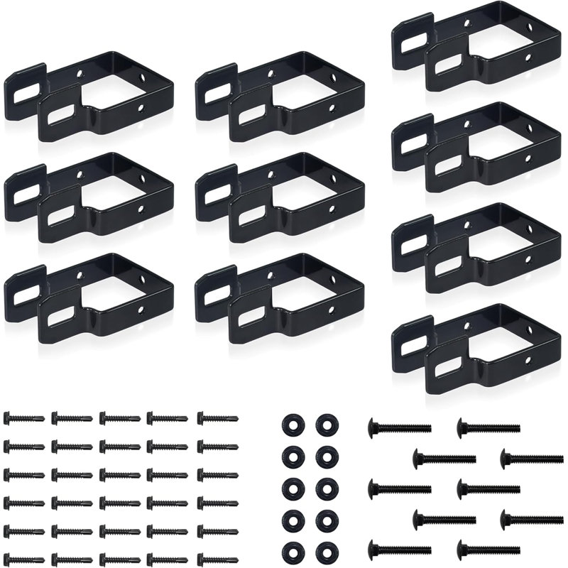 Fencer Wire Pack of 10 Heavy Duty Fence Bracket, Metal Connector for Post and Panel Connection